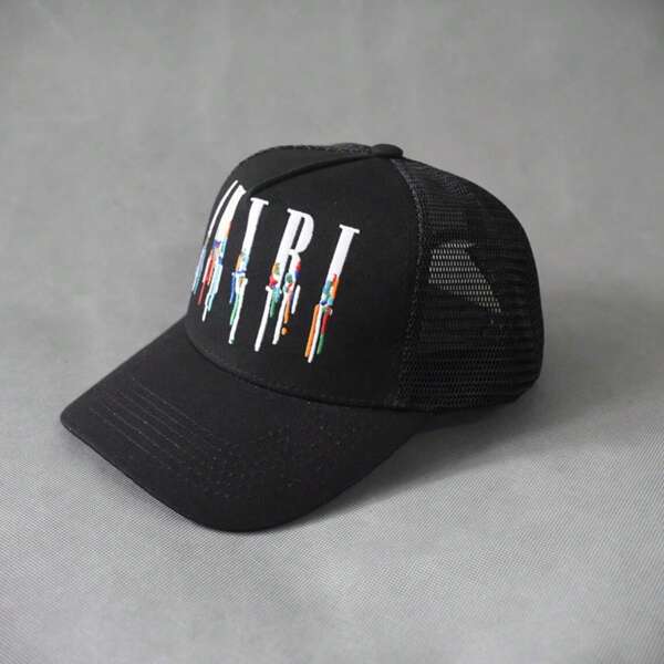 Classic Letter Trucker Hats High Street Hip Hop Black Star Baseball Cap Casual Outdoor Mesh Adjustable Dad Hat For Men