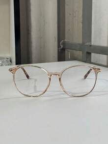 2-In-1 Round Clip-On Glasses Frame With Shine, Model 0273 - Champagne - View 4