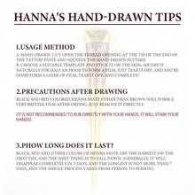 1/3/4支装海娜纹身膏，棕色/黑色临时海娜纹身，半永久性海娜纹身膏，防水海娜纹身膏，适用于人体彩绘和绘画 - 彩色 - 查看 9