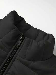 Men's Lightweight Jacket - Warm And Comfortable Outerwear For Winter, With Pockets, Machine Washable, High Collar Design Suitable For Autumn/Winter, Suitable For Men And Teenagers, Winter Jacket, Durable Fabric Coat - Black - View 5