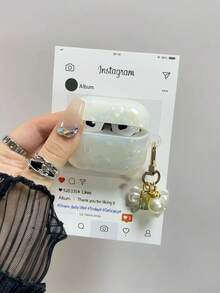 AirPod 4 Case AirPod Pro Case Protective Shell Cover W/ Keychain | Cute Birthday & Holiday Gift Set Accessories For Girls Women - 2個 AirPods 保護殼+蝴蝶 - 查看 4