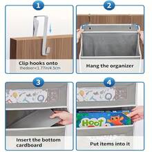 Door Hanging Storage Organizer, Storage Box, Hanging Wardrobe Storage Organizer, 5-Tier Hanging Door Storage Rack With 5 Large Capacity Pockets, Anti-Tilt, Suitable For Bedroom, Bathroom, Pantry - 灰色 - 查看 6