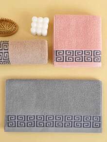 3 toallas baño tamaño medio 90x155cm tela super absorbente patrón cuadrado opción mayoreo textiles hogar spa baño secado rápido suaves resistente color elegante algodón fácil lavar cómoda set hotel viajes bienestar baño organización hogar premium - Multicolor - Ver 2