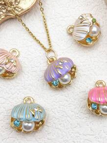 3pcs, 10mm Alloy Pearl Shell Pendant, Not Easy To Fade, Allergy.Suitable For Men, Women To Make Earrings, Necklaces, Bracelets, Hair Accessories, Anklets, Hair Clips.Mobile Phone Case, Key Chain Decorations.Amulets, Decorations.Handicrafts And Daily Gifts.Make Your Unique Charm Jewellery.DIY Decoration Parts.Back To School Gifts
