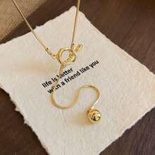 1 件可调节 Y 形项链，18K 镀金不锈钢，高端简约毛衣项链，适合女性场合、日常佩戴、生日/圣诞节/公司礼物