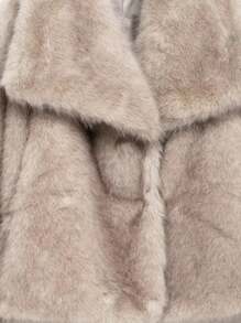 Seelio 秋冬新款厚人造毛领人造毛内衬中长款时尚皮草大衣