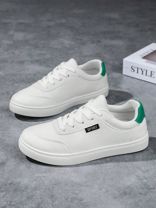 Men's Fashion Low-Top Lace-Up Skateboard Shoes, Lightweight Comfortable Casual Sneakers, Couple Shoes