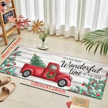 1pc Home Decor, Truck & Christmas Tree Pattern Printed, Christmas, Christmas Gift, Christmas Decoration, Diatomite Kitchen Carpet, Kitchen Mat, Rug, Rectangle Carpet, Suitable For Living Room, Bedroom, Hallway, Bathroom, Laundry Room - Polyester Carpet, For Indoor And Outdoor Home Decor - Multicolor - View 17