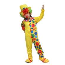 一套适合男孩和女孩的小丑套装，儿童小丑服装，儿童连体衣角色扮演服装（注意：不包括道具假发/塑料眼镜/红鼻子/鞋子） - 彩色 - 查看 7