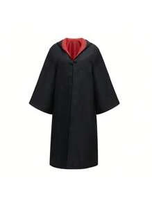 Wizard Robe Costume, Halloween Magician Gown Outfit, Graduation Photo Attire; University Style Student Uniform - Multicolor - View 32