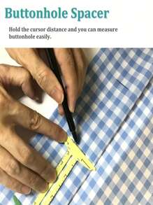 1pc High-Quality 5-In-1 Sliding Ruler, NANCY Professional Sewing Measuring Tool, Made Of Durable Plastic With High Precision. Combines Multiple Measurement Functions, Convenient For Sewing, Tailoring And Patch Cutting. Ergonomic Easy-Grip Handle For Comfortable Home Sewing Operation, Essential For Sewing Enthusiasts And Professional Tailors. Random Color/Style