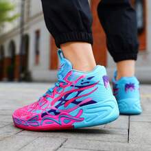 2025 Spring New Ultra Light Thick Bottom Large Size Basketball Shoes Large Women's Shoes Outdoor Casual Sports Shoes Anti And Wear Resistant Running Shoes Soft And Comfortable Hiking Shoes Shock Absorbent Rebound Casual Shoes (Note: Hand Painted Sole, Uneven, Random Pattern, Asymmetrical )