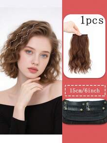 Extensiones de cabello con clip de fibra sintética resistente al calor con ondas de agua de 6-18 pulgadas para cabello ralo, para volumen instantáneo en las raíces (uso diario/fiesta)