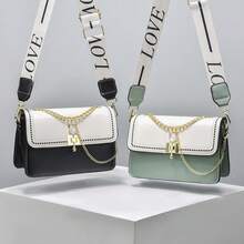 Women Shoulder Bags - 綠拼白蓋 - 查看 4