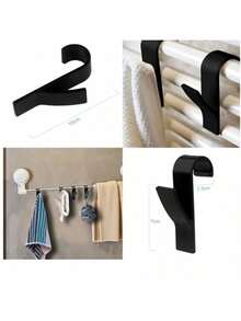 10 pezzi/5 pezzi/2 pezzi Ganci appendiabiti da bagno, portasciugamani multifunzione e appendiabiti per asciugamani, vestiti e altro - Multicolore - Visualizzare 3