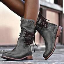Ankle Boots For Women In Large Sizes, Fashionable And Versatile, Comfortable Design. - 深棕色 - 查看 2