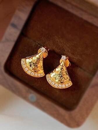 Set van 2 stuks (kan afzonderlijk worden geselecteerd, kleuren goud en zilver beschikbaar) Luxe vintage minirok van gemalen ijs uit Frankrijk, ketting en oorbellen met strass, veelzijdige elegante set in paleisstijl, geschikt voor dagelijks gebruik, festival- en feestkleding voor dames, cadeau voor vriendinnen