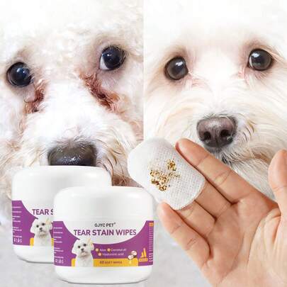 GJYC PET 1 Pack Pet Eye Wipes - Gentle Tear Stain Remover, Essential Pet Eye Care Item