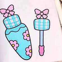 1pc [Glow Cosmetics ]Coco Coloring Book For Adults And Kids, Bold And Easy,Cosmetics, Skincare Products, Beauty Products, Jewelry, Makeup Bag Patterns, Simple And Big Designs For Relaxat Colouring Books Christmas,Halloween Gift, Birthday Present, Children's Day,Student Supplies, Back To School Supplies, School Supplies - Sketchbook - View 11