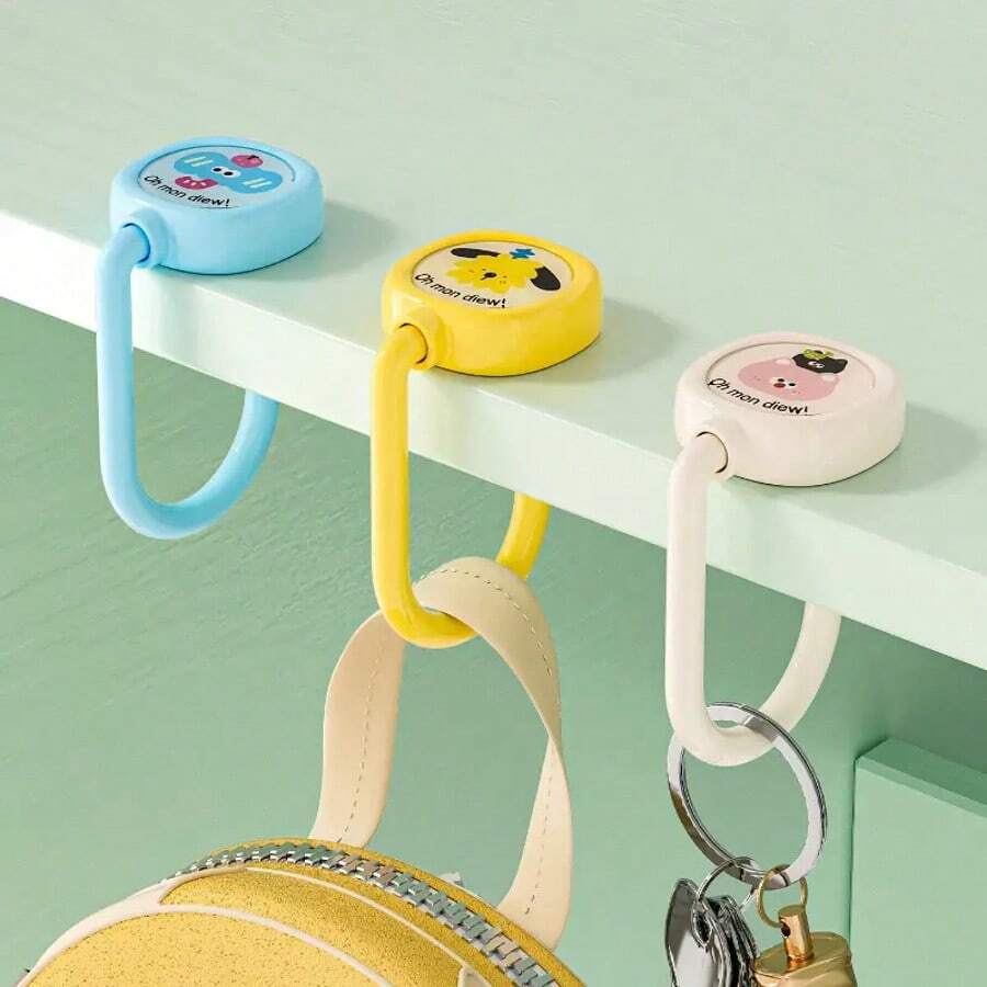 1pc Student Desk Hanging Bag, Detachable & Movable Hook, Desk Edge Hook, Adjustable For School/Office Desk, Backpack Storage Hook, Back To School Supplies