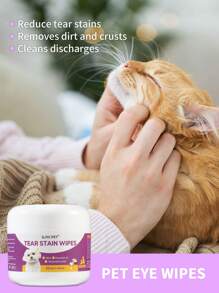 GJYC PET 1包宠物眼部湿巾 - 温和去除泪痕，宠物眼部护理必备品