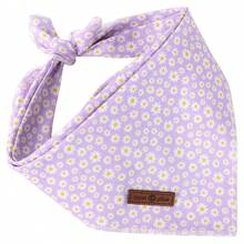 Lionet Paws Spring Daisy Dog Bandana Washable Cotton Handkerchief Scarf Triangle Bandana For Small Medium Large Dogs Girl Boy - 紫色雛菊 - 查看 4