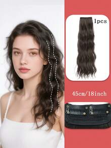 Extensiones de cabello con clip de fibra sintética resistente al calor con ondas de agua de 6-18 pulgadas para cabello ralo, para volumen instantáneo en las raíces (uso diario/fiesta)