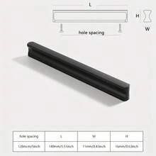 Maniglie per mobili in nero e dorato, pomelli per armadi e guardaroba, in alluminio massiccio, lunghe maniglie per pensili e cassetti di cucina