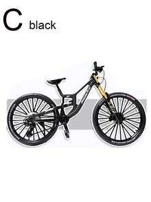 Upgraded Dual Shock Absorber Alloy Downhill Soft Tail Mountain Bike, Unisex Mountain Bike Model Ornament