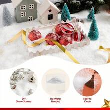 50g Sparkling White Glitter Artificial Snow Flakes - Shiny Plastic Christmas Village Decor, DIY Filler For Wreaths, Garlands, Holiday Displays And Festive Winter Wonderland Scenes, Shimmery Texture, Decorative Snow Powder, Winter Wonderland Decoration Home Decor Christmas Decorations Room Decor