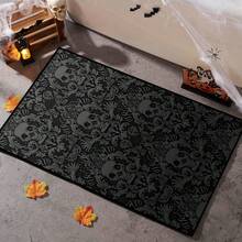 1pc Halloween Rug Indoor Mat Pumpkin Decorative Kitchen Mats Spooky Trick Or Treat Boo Halloween Holiday Party Low-Profile Floor Mat For Home Kitchen Suitable For Bathroom Floor Mat Door Mat Living Room Mat Bath Rug Spring, Summer, Autumn, And Winter Christmas Thanksgiving Day Rug Mat Gift - Multicolor - View 5