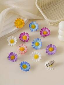 824 件/10 件套儿童粉色发饰，可爱时尚的花朵和蝴蝶结发夹，简约婴儿发带，马尾辫夹，适合所有季节 - 甜美风格，送给女孩的最佳礼物，适合所有场合 - 彩色 - 查看 11