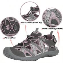 Hiking Women Closed Toe, Waterproof Hiking, For Summer Comfortable - 粉紅色徒步涼鞋 - 查看 2