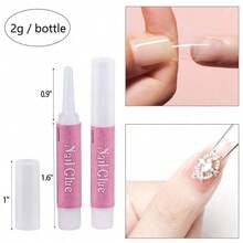 10pc Nail Glue, Super Strong Nail Glue For Acrylic Nails Long Lasting Professional Nail Tip Glue For Press On Nails Bond For Acrylic Nails Adhesive Nail Glue For False Nail Tips 2g/0.07OZ/PCS - 10pcs/pack - 查看 4