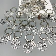 90 peças/Conjunto Chaveiro Árvore da Vida, Inclui 30 peças Cartões de Agradecimento Folha Verde, 30 peças Sacos de Organza Branca e 30 peças Chaveiro de Metal Oco, Formatura, Ação de Graças, Dia do Professor, Festa, Recompensa de Equipe, Brinde de Aniversário, Acessórios de Carro Fofos, Góticos Y2k, Acessórios de Halloween, Bolsas e Cordões com Porta-Crachá para o Dia do Professor, Encantos de Bolsa para Carro, Natal