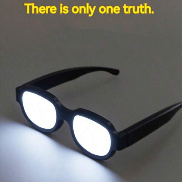 1 件柯南名侦探夜光眼镜，反光柯南眼镜，LED 科幻发光眼镜，科幻与未来主义，适合学生，生日/节日礼物