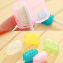 3pcs/5pcs Portable Toothbrush Head Cover Storage Box, Designed For Home And Business Travel, Daily Use, Travel, Hiking, And Camping - Protecting Bristles From Dust And Debris, Stylish And Simple Toothbrush Protection Hat Holder - 彩色 - 查看 3