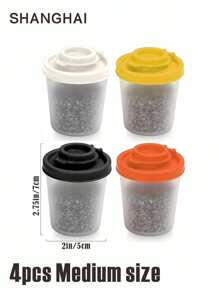 1/2/4 Pcs Salt And Pepper Set, Mini Durable Salt And Pepper Shaker Set, Spice Jars, Salt Container, Plastic Pepper Bottle With Airtight Lid Transparent, Kitchen Accessories, Spice Storage Box, Travel Seasoning Bottles Suitable For Home Kitchen, Outdoor Camping, Picnic, Beach, BBQ, Lunch Box, Portable Accessories