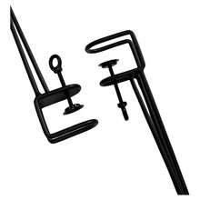 4pcPunch-Free Table Leg Table Foot Bracket Metal Wrought Iron Clip Outdoor Camping Coffee Table Foot Stand Diy Removable Desk - Black - View 4