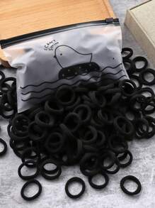 200 件/套实用简约小发带，适合返校季 - 黑色 - 查看 3