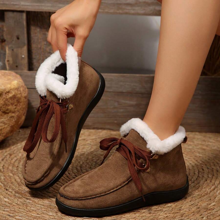 Lässige, vielseitige, warme, thermisch gefütterte, bequeme Damen Knöchelstiefel