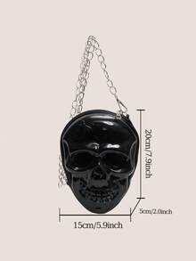 BAILEE Chiếc túi hình đầu lâu bằng silicon màu trơn, thời trang và độc đáo theo phong cách punk chủ đề Halloween này có khóa kéo và dây xích kim loại, phù hợp để nữ đeo chéo. Có thể dùng trong các bữa tiệc Halloween, phối cùng trang phục Halloween, hoặc làm quà tặng Halloween. Đây vừa là một chiếc ví chủ đề Halloween, vừa là sự lựa chọn hoàn hảo cho thời trang Halloween và phong cách Gothic, trở thành món quà Halloween tuyệt vời nhất dành cho phái nữ, kết hợp hoàn hảo với trang phục Halloween. - màu đen - Xem 13