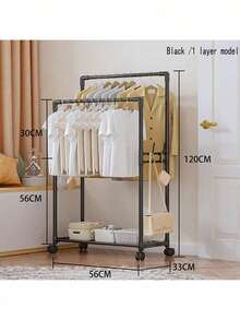 1pc Multi-Layer Adjustable Clothes Drying Rack With Multifunctional Coat Hanger & Shoe Storage Organizer, Portable Garment Stand For Bedroom Balcony Laundry Room, Heavy Duty Hanging Rack For Drying Clothes Storing Shoes Accessories Home Organization Space Saving Closet Solution - Multicolor - View 14