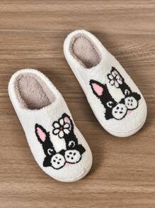 Men's Cartoon Couple Warm Slippers, Women's Indoor Spring Autumn Winter, Home Anti-Slip Thick-Soled Plush Fleece Winter Slippers