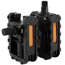 1 par de pedales plegables de bicicleta de nailon antideslizante para bicicleta de montaña/bicicleta plegable, accesorio universal de liberación rápida, ligero y duradero con clip para el dedo del pie