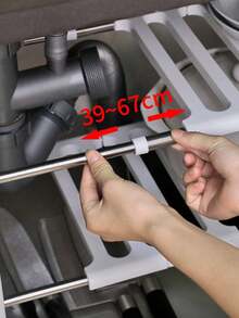 1pc Under Sink Organizer Rack, Kitchen Sink Storage Shelf, Countertop Oven Microwave Rack