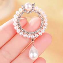 Fashionable And Versatile Zinc Alloy Rhinestone Ring Brooch Is Suitable For Men And Women To Wear Daily - Gold - View 4