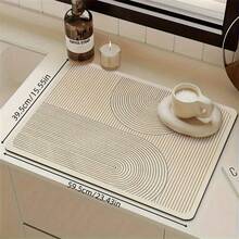 1 pezzo Tappetino multifunzionale in silicone, asciugatura rapida, antiscivolo, resistente al calore, perfetto per piani di lavoro in cucina, lavandini e tavolini da caffè, facile da pulire, tappetino antiscivolo per lavello da cucina, essenziale naturale e igienico per la casa e la decorazione della cucina, parte dei tuoi stili autunnali e invernali accoglienti e delle decorazioni natalizie