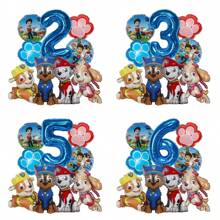 Paw Patrol 9 Pcs Cartoon Paw Patrol Foil Balloon Digital Number Supplies Rescue Dog Birthday Party Decoration Gift ,Paw Patrol Digital Balloon Is Suitable For Birthday Decoration