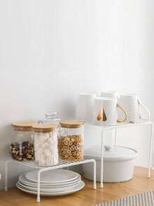 1pc Iron Storage Rack - Black - View 6